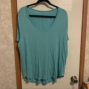 Blue Scoop neck Top